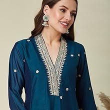 sky blue anarkali kurta set; kurta sets for women; mokosh anarkali kurta set for women